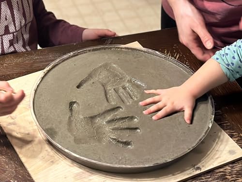 Large DIY Stepping Stone Kit, Handprint Stepping Stone, Mother's Day Gift, Footprint Stepping Stone (12 inch)