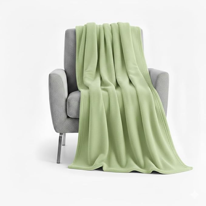 50x60 Throw Blankets, Ultra Soft Hypoallergenic Fleece Fall Throw Blanket for Livingroom, Couch, Chair, Bed, Fern Green