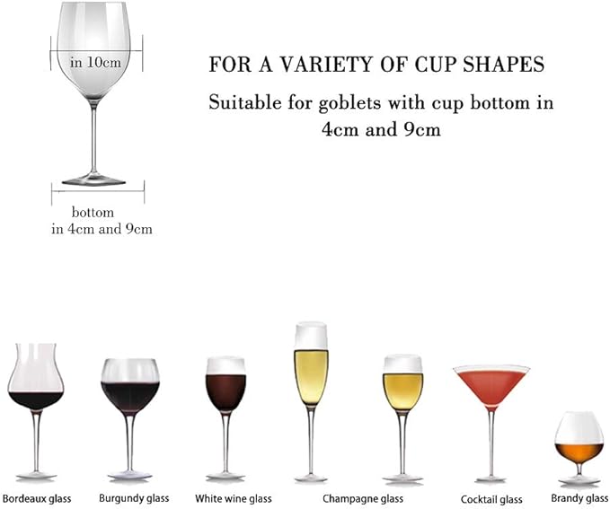 Wine Glass Rack - Under Cabinet Stemware Wine Glass Holder Glasses Storage Hanger Metal Organizer for Bar Kitchen Black