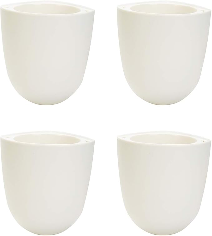 Sungmor Wall Hanging Corner Planters, 4PC White Wall Mounted Flower Pots, Self Watering Wall Planter for Indoor Plants, Right Angle Corner Hanging Pot, Great for Balcony Home Office Bar Corner Decór