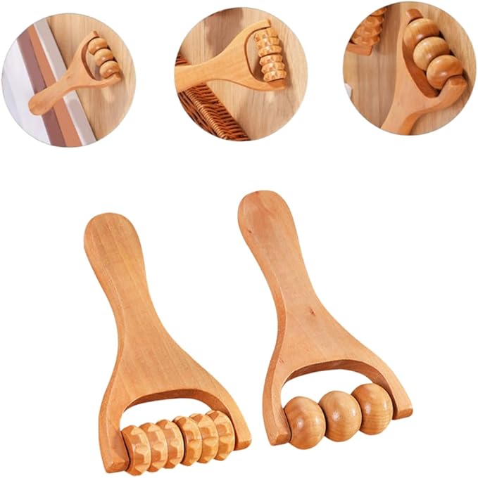 Wooden Foot Massager Tool with Roller - Ultimate Foot Roller Massage Device for Pain Relief, Natural Wood Massage Tools for Relaxation
