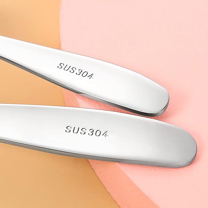 VANRA Premium 18/8 Stainless Steel Children Cutlery Set 5.9-inch Kids Dinner Spoons Set 4 Pieces Silverware Flatware Utensil Set for Home School (4 Spoons)