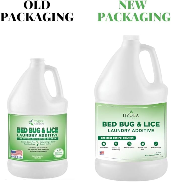 Lice and Bed Bug Laundry Additive - Environmentally Responsible, Odorless, and Stain-Free Liquid Laundry Treatment - Safe for Children and Pets - Any Water Temperature (1 Gallon)