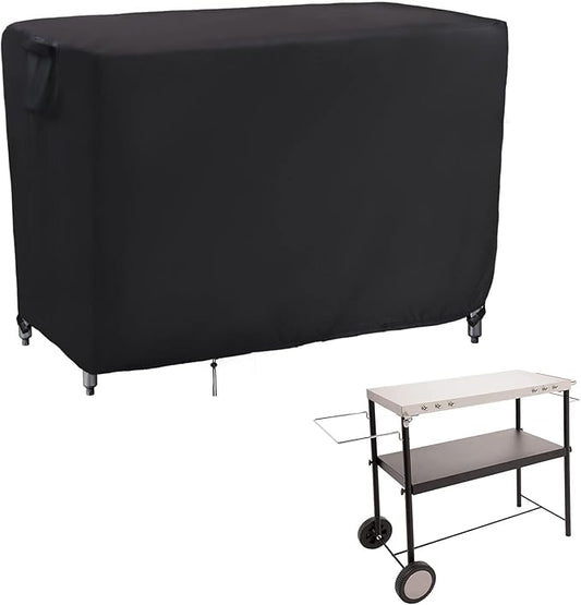 Kingling Outdoor Prep Table Cover for Cart Table, 52 inch Stainless Steel Metal Table Covers Waterproof Protection for Patio Prep Grill Tables - 52''L x 24''W x 35''H