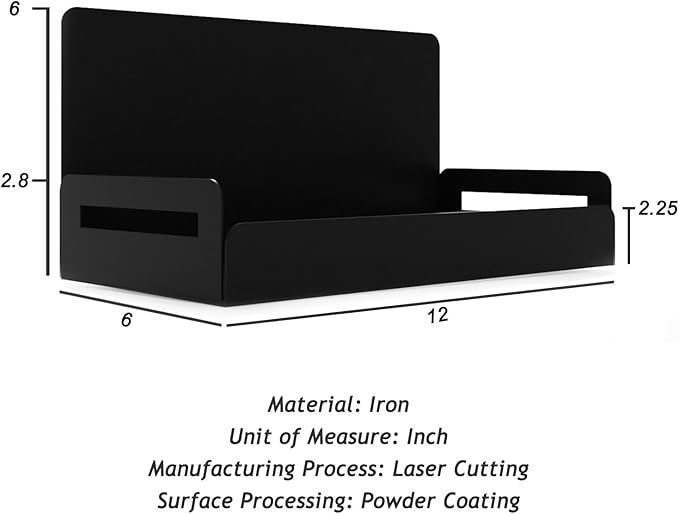 2-Pack Magnetic Spice Rack for Refrigerator - Heavy-Duty 20LB Capacity - Strong Magnetic Shelves for Classroom Whiteboards and Garage Tools, Kitchen Organizer for Utensils, Black