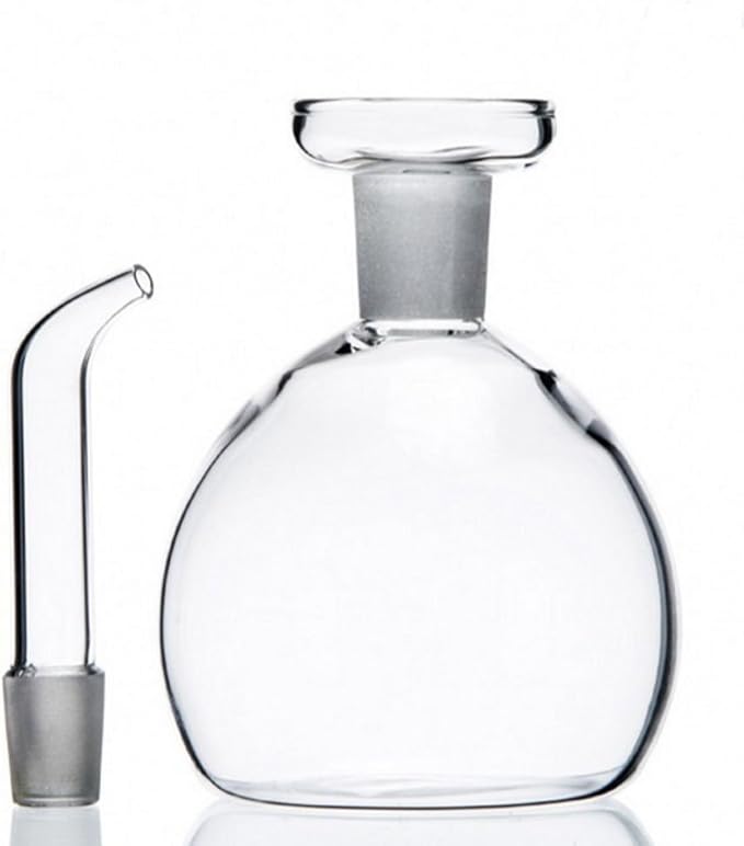 ELETON Cylindrical 8 oz Olive Oil Dispenser Bottle Glass with No Drip Spout -Olive Oil & Vinegar Dispenser Glass Cruet Decanter- Glassware Seal Handicraft Easy Clean Drip Free Bottles for Kitchen