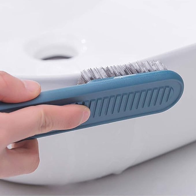 Cleaning Brush Soft Bristle Brush Laundry Scrub Brush Clothes Underwear Shoes Scrubbing Brush, Easy to Grip Household Cleaning Brushes Tool for Countertops Bathtubs (Pink)