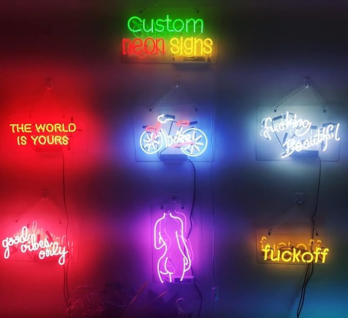Handmade Real Glass Neon Tube Beer Compatible For Memphis Neon Signs For Home Bar Man Cave Pub Store Restaurant Wall Decor Artwork Wedding Decor Neon Birthday Party Gifts 24 X 20 Inches