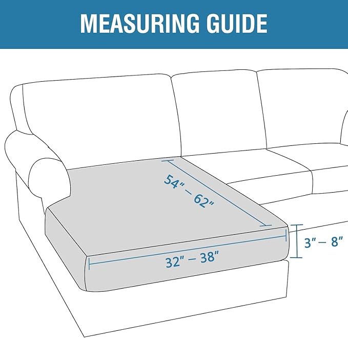 H.VERSAILTEX Velvet Stretch Individual Chaise Cover Sectional Couch Covers for L Shaped Sofa Both Left/Right Furniture Protector Seat Cushion Sofa Cover (1 Piece Chaise Cover, French Oak)