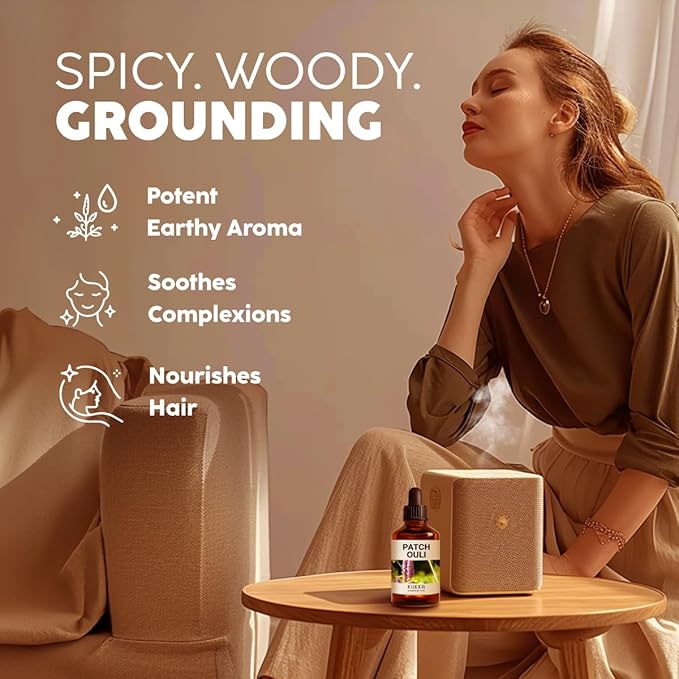 Kukka Patchouli Essential Oil for Skin & Diffuser - 4 Fl Oz - 100% Pure Natural Patchouli Oil, Captivating Scent for Body Perfumes, Aromatherapy & Soap Making Scent DIY