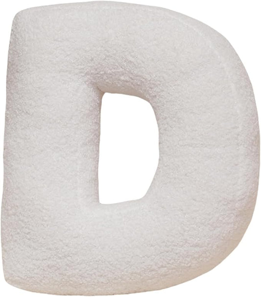 MOJUN Letter Plush Pillow, Soft Sofa Cushion Nursery Decor Kids Room Throw Pillow Cute A to Z Initial Letter Pillow Alphabet Cushion for Sofa Couch Living Room Bed Car Decoration, D