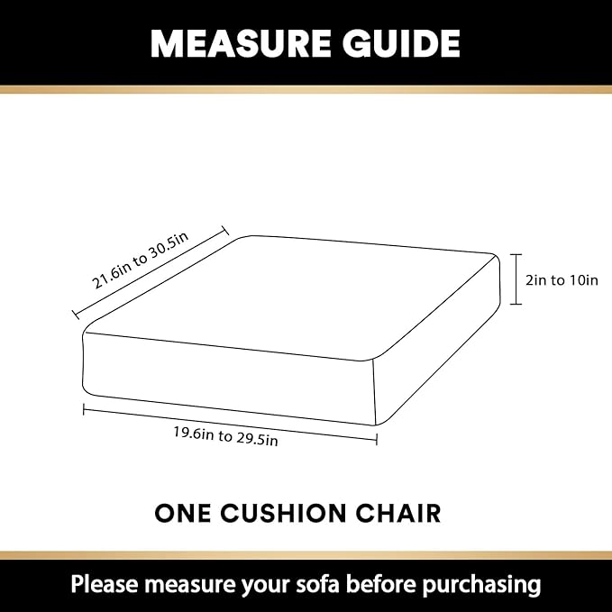 PrinceDeco Stretch Velvet Couch Cushion Cover,Soft Fitted Cushion Slipcover for Chair Cushion Furniture Protector Seat Cushion Sofa Cover Width Up to 29.5", Ivory