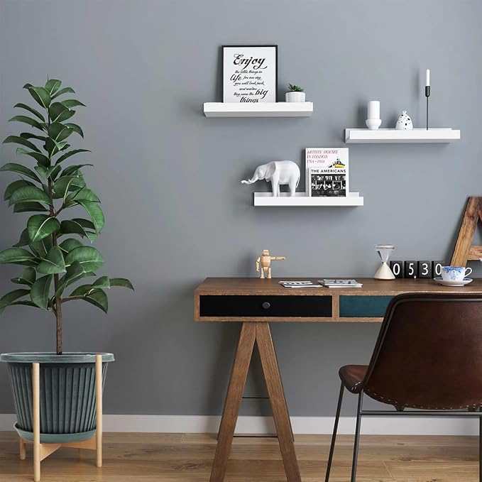 Large-Planter-Indoor-Outdoor Plant Pots, 14 inch 4 Pack Plastic Flower Pots with Saucer And Drainage Holes, Modern Garden Planters For Planting Medium Large Plants， Decorative Resin Garden Pots