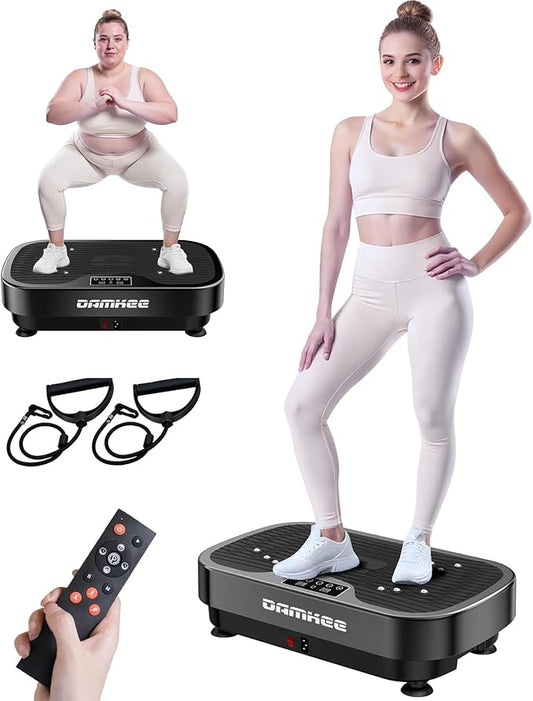 Vibration Plate Exercise Machine for Lymphatic Drainage, 2025 Advanced Triple Motors Vibrating Equipment for Weight Loss, Whole Body Workout with Magnetic Acupoints, Gym Home Shake Board for Fitness