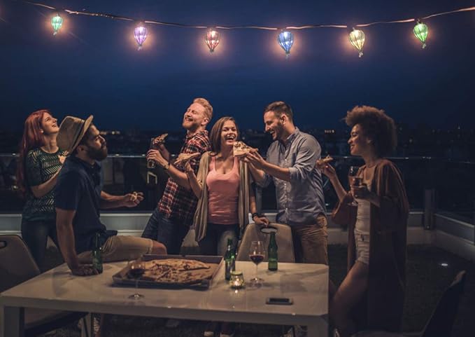 11FT Multicolor String Lights with 10 Bulbs, UL Listed Connectable Waterproof Decorative LED Lights Hanging for Backyard Patio, Indoor/Outdoor for Christmas Wedding Party Festival Lighting