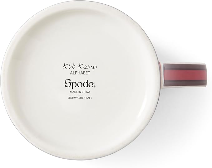 Spode Kit Kemp 12oz Mug in Fine China, R Initial - Custom Coffee Cup for Hot Beverages, Personalized Gift Idea for Her, Him, Friends, Coffee Lovers - Stylish Letter Mug for Daily Use, Dishwasher Safe