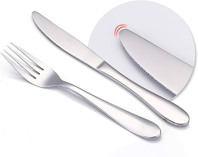 VANRA 4-Piece Children Knives Set Stainless Steel Kids Dinner Knife Child Silver Cutlery Set 6.8-inch (4 knives)