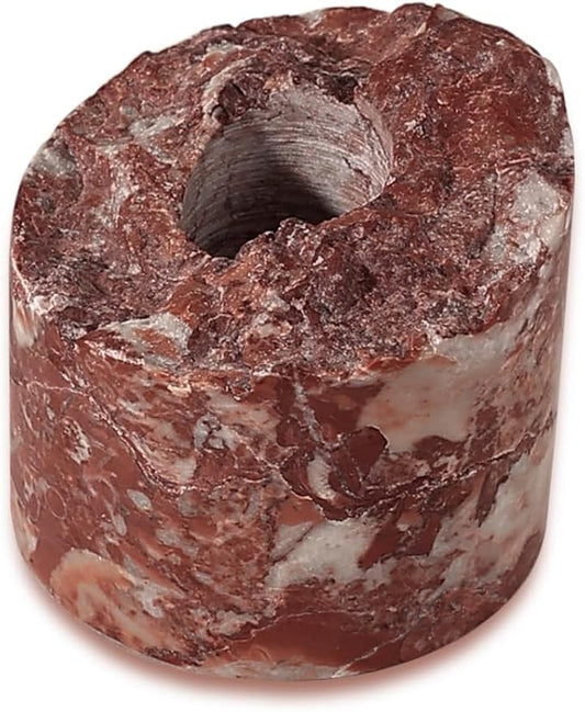 Travertine Candle Holder - Handmade Marble Candlestick Holder for Taper Candle - Vintage Small Stone Candle Sticks Holder Decor for Table Centerpieces, Wedding, Party, Fits 3/4 Inch Thick Candle