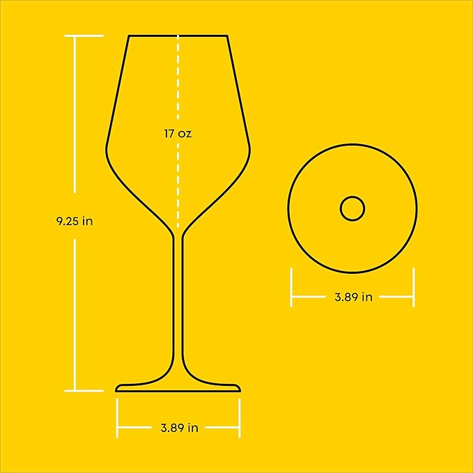 JoyJolt Layla Italian Red Wine Glasses, Set of 4, 17 oz Clear – Made in Europe