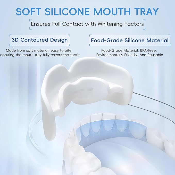 Teeth Whitening Gel- 30ml Formulated for Sensitive Teeth | Plus Food-Grade Silicone Mouth Tray | Dentist Developed