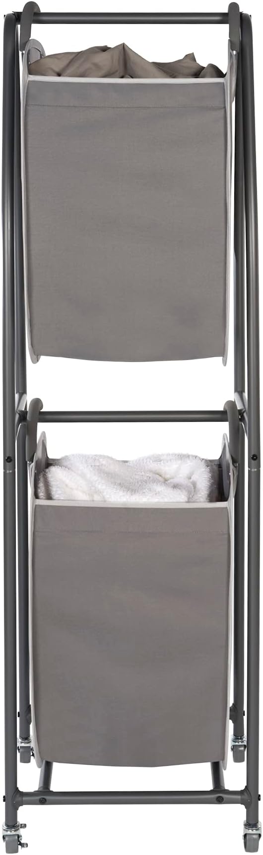 Neatfreak - 2 Tier Laundry Sorter - Laundry Hamper With Wheels & 2 x Laundry Basket Tote Bags For Dirty Clothes, Towels, Blankets, Bathroom Storage & Laundry Room Organization
