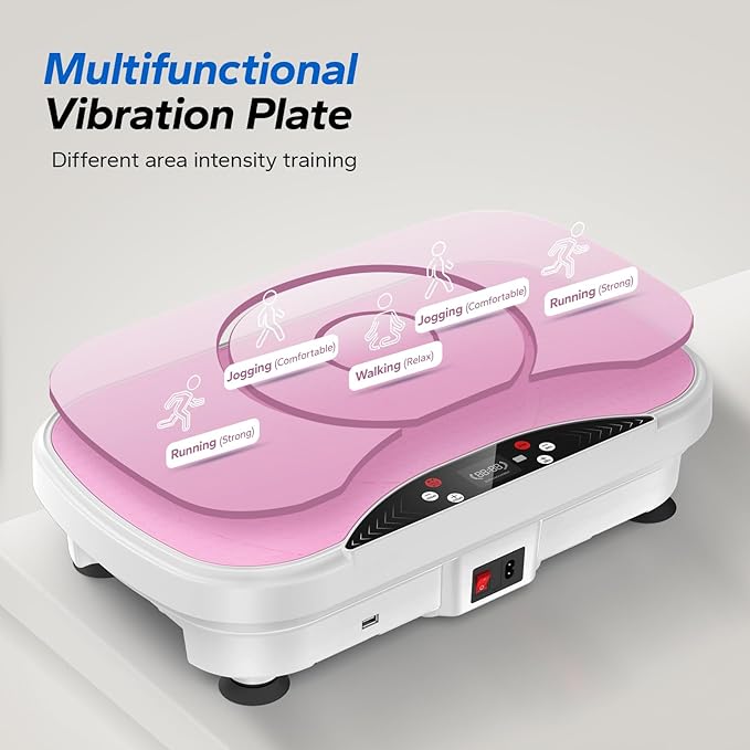 MERACH Vibration Plate Exercise Machine, Vibration Plate for Lymphatic Drainage Weight Loss, Vibrating Plate Exercise Machine with Bluetooth and LED Display, Workout Equipment for Women Men Home