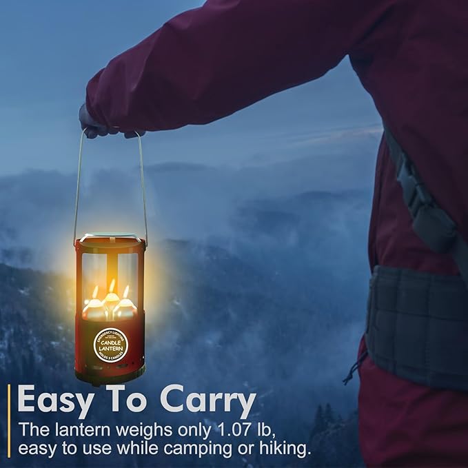 Candle Lantern, Camping Gear for Campers Use, Without Candles