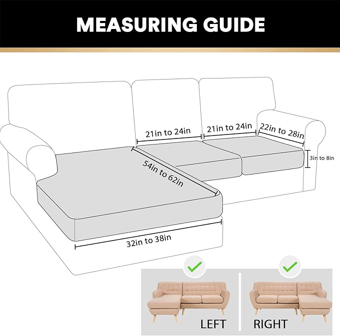 PrinceDeco Sectional Couch Covers 3 Pieces Velvet Sofa Covers L Shape Soft Couch Covers for Sectional Sofa Corner Sofa Cover Couch Cover for Dogs Washable (2 Seater + 1 Chaise,Camel)