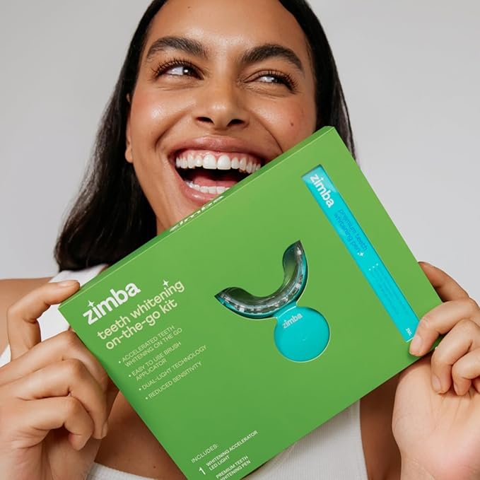 New Zimba Whitening On-The-go Kit | Cordless LED Accelerator Light and Whitening Pen