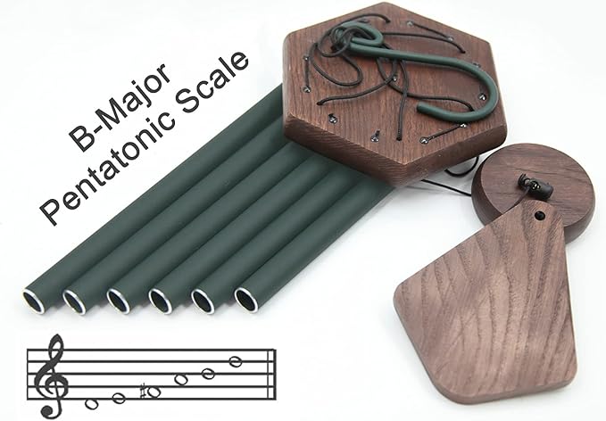 Small Green Wind Chimes for Outside, Tuned Soothing Melody, Sympathy Chimes for Mom/Housewarming, Outdoor Decoration