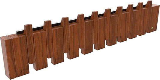 Wall Mounted Piano Key Hanger | Flip Style Hook | Entrance Wall Art Hook, Made of Oak Wood (3 Times Painted, 4 Times Polished) (LED Walnut, 10Hooks)