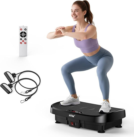 Vibration Plate Exercise Machine - 330lbs Weight Capacity, 120 Speed Levels, 5 Program Modes - Full Body Workout for Home Fitness, Toning & Wellness, LED Display, Low Noise Motor