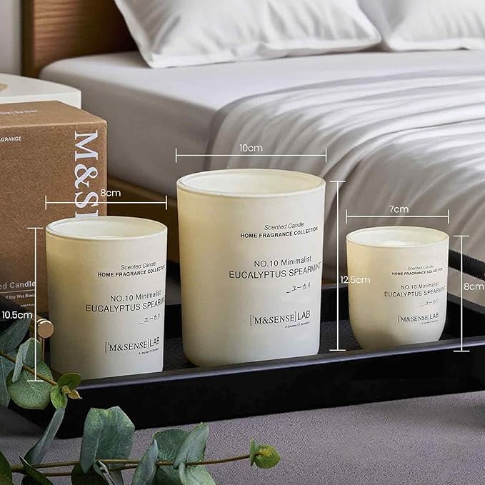 M&SENSE Natural Soy Candle| Puffy-Cloud Dream | 16.6 oz, 95H Burn | Minimalist Scented Candle for Relaxation, Gifting, Home Décor | for Bedroom, Office, Party Large