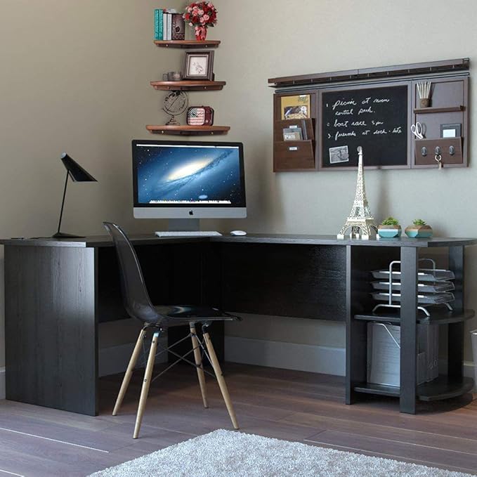 Corner Shelf,12inch Walnut Solid Wood Floating Corner Shelves Wall Mount Round End Floating Speaker Rack with Wire Hole for Small Plant for Bedroom Kitchen