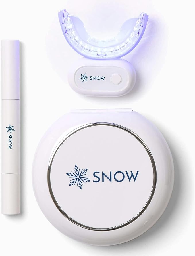 Snow Teeth Whitening Kit - Snow Teeth Whitening Serum and LED Mouthpiece Whitener, Formulated with Hydroxyapatite, Good for 6 Months - Wireless Kit with 3 Wands