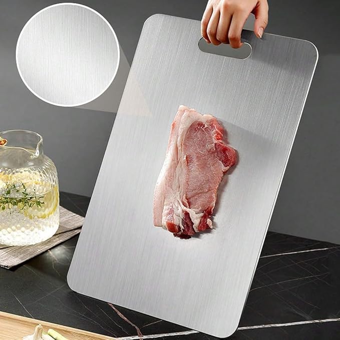 Titanium Cutting Board, 100% Pure Titanium Cutting Boards for Kitchen, Double Sided Food-Grade Chopping Board - Dishwasher Safe Easy to Clean (14"L x 10"W)
