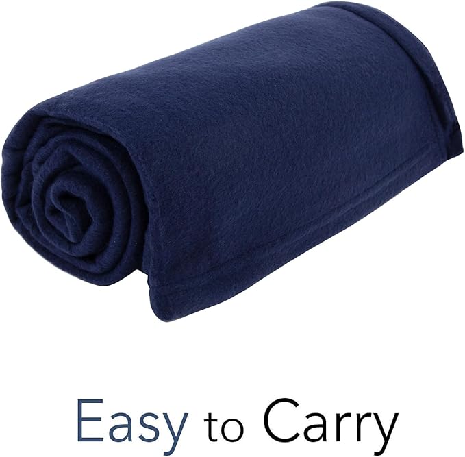 50x60 Throw Blankets, Ultra Soft Hypoallergenic Fleece Fall Throw Blanket for Livingroom, Couch, Chair, Bed, Navy Blue