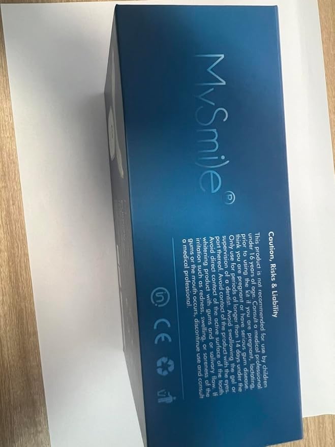 MySmile Teeth Whitening Kit for Sensitive Teeth with LED Light, 10 Min Non-Sensitive Fast Tooth Whitener, 3 Carbamide Peroxide Whitening Gel, Powerful Formula, Enamel Safe