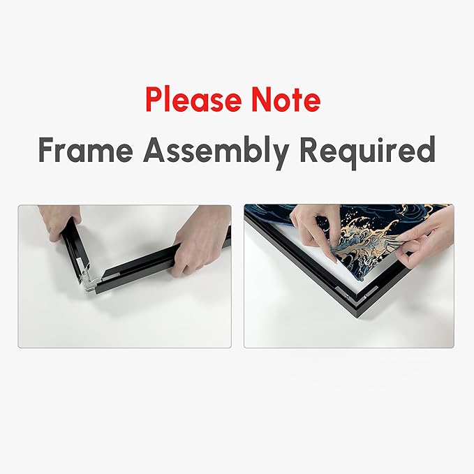 SIGNWIN 36"x72" Extra Large Framed Wall Art Golden Light River Path Dreamy Impressionist Landscape Illustration for Home Living Room Bedroom Decor (Frame Assembly Required)