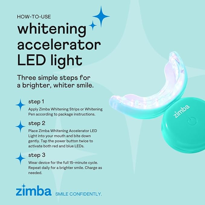 New Zimba Ultimate Whitening Kit | Cordless LED Accelerator Light, Whitening Strips, and Whitenig Pen
