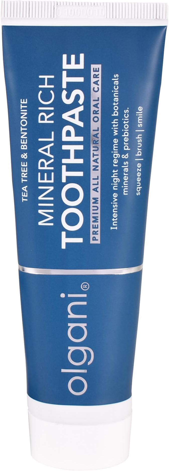 | Mineral Rich Toothpaste | Remineralizing Night-Time Formula with Bentonite Clay | Flouride-Free | Coconut Oil | Tea Tree & Peppermint | Safe for Kids | 2.53 Fl.Oz