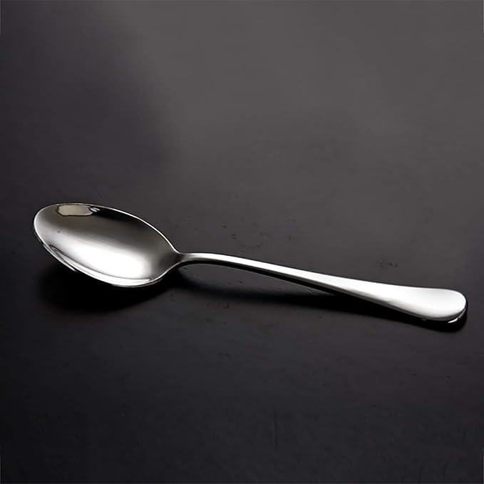 VANRA 4-Piece Children Spoons Stainless Steel Kids Dinner Spoons Child Silver Cutlery Set 5.6-inch (4 spoons)