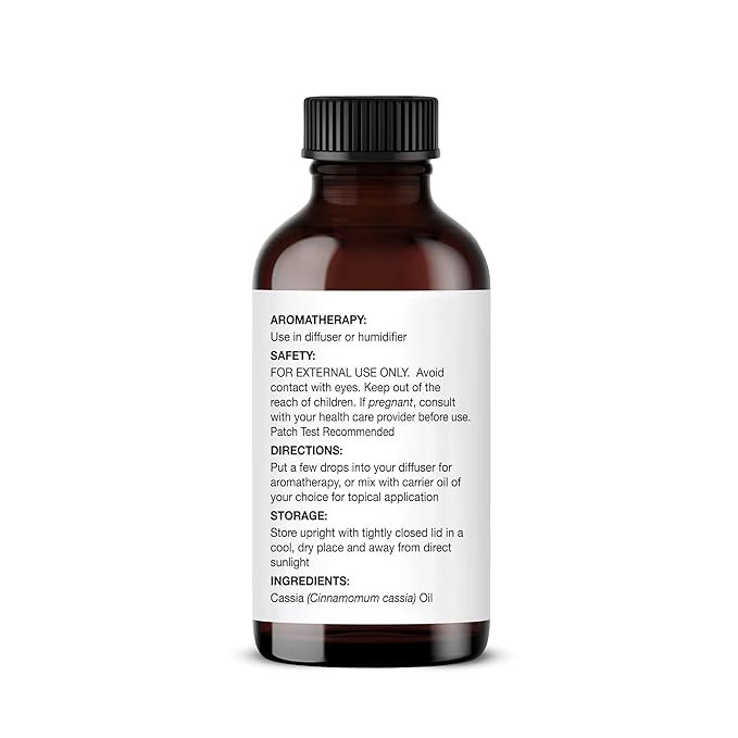 Majestic Pure Cassia Essential Oil with Glass Dropper - 1 Fl Oz - 100% Pure and Natural Cassia Oil - Premium Grade Essential Oils for Diffuser, Aromatherapy, Soap and Candle Making