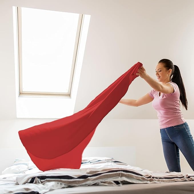 50x60 Throw Blankets, Ultra Soft Hypoallergenic Fleece Fall Throw Blanket for Livingroom, Couch, Chair, Bed, Red