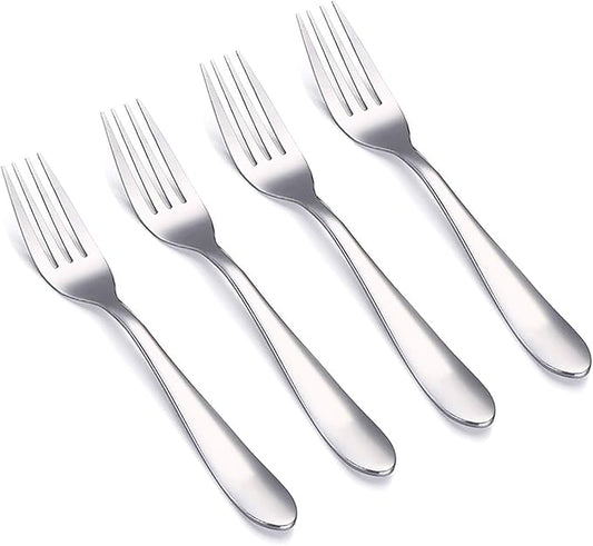 VANRA 4-Piece Children Forks Set Stainless Steel Kids Dinner Forks Child Silver Cutlery Set 5.7-inch (4 forks)