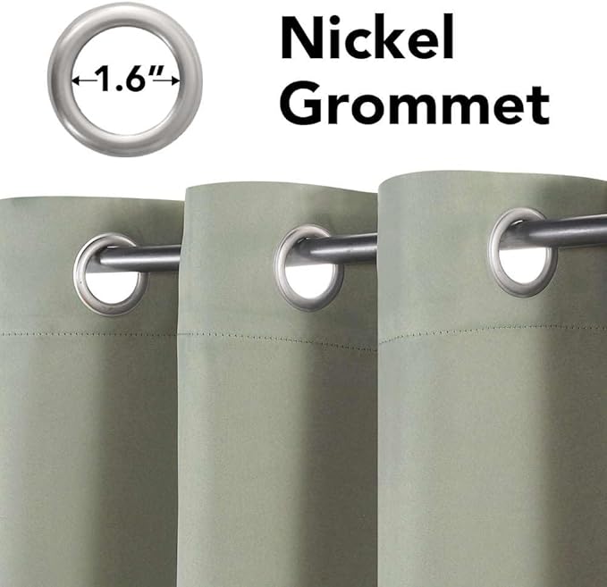 H.VERSAILTEX Blackout Curtains for Bedroom/Living Room, Length 63"/72"/84"/96"/108", Multi Colors, Room Darkening Thermal Insulated Grommet Window Curtains - 2 Panels