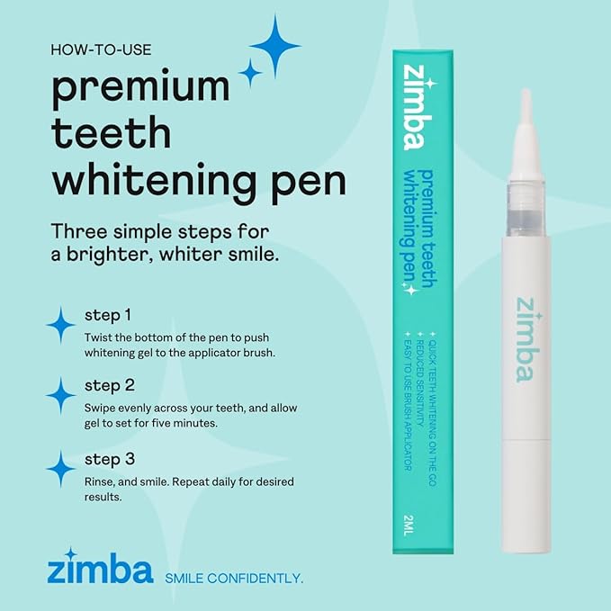 New Zimba Ultimate Whitening Kit | Cordless LED Accelerator Light, Whitening Strips, and Whitenig Pen