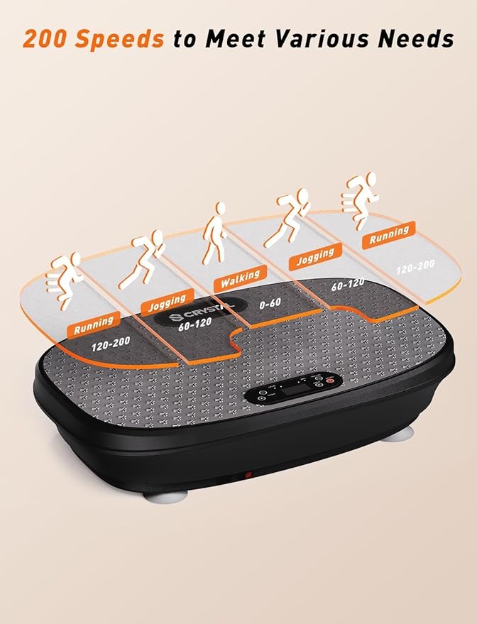 MAIBO Vibration Plate Exercise Machine, Vibration Plate for Lymphatic Drainage, Full Body Workout Shaker for Weight Loss, 200 Adjustable Speeds, Vibrate Stand Shake Board Sport Gym for Women Men