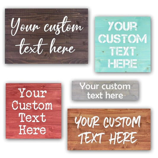 Custom Wood Signs Personalized | Farmhouse Decor | Personalized Signs | Personalized Rustic Wood Signs | Father's Day Gift | Custom Sign | Ready to Hang! (12x24 Inches)