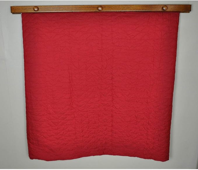 RRD Quilt Hanger for Wall for Display (48") Amish Made Wooden Quilt Rack Wall Mount - Rustic Tapestry Quilt Wall Hangers (Maple Wood, Coffee Stain, 48" Long)